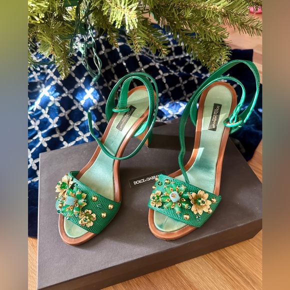 Dolce & Gabbana Sandals Verde Smeraldo size 39 (US 8.5) - Picture 4 of 16